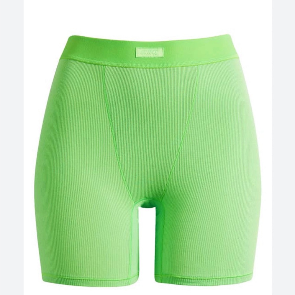 SKIMS Cotton Rib Boxer - Neon Green